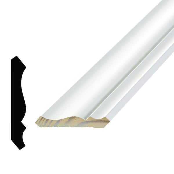 LWM 49 9/16 in. x 3-5/8 in. x 144 in. Primed Finger Jointed Pine Crown Moulding (5-Pack)