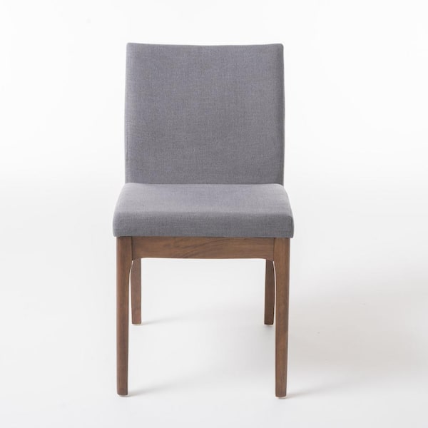 grey and walnut dining chairs