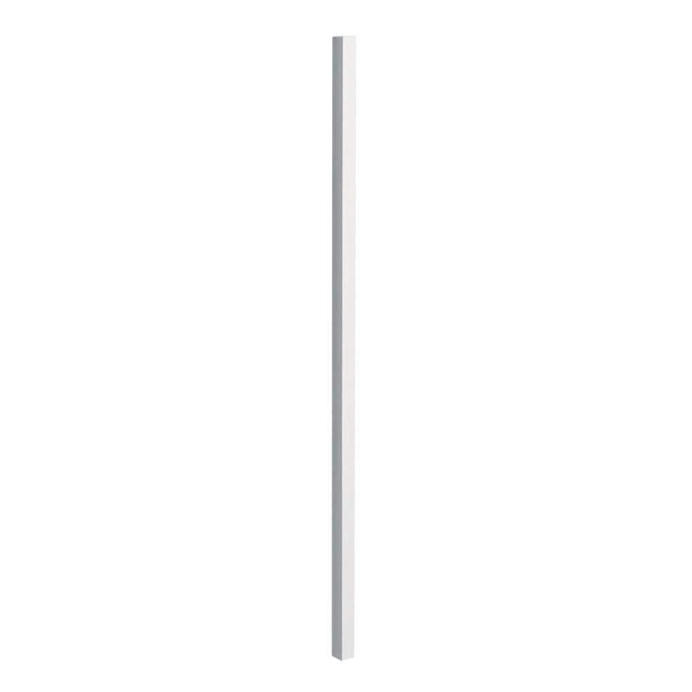 First Alert 2 in. x 2 in. x 54 in. White Steel Fence Post P254WP - The ...