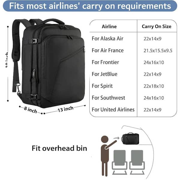Wudkey 40L Water Resistant Carry on Backpack, Extra Large Travel Backpack Expandable Airplane Approved Weekender Bag Wudkey 40L Water Resistant Carry on Backpack, Extra Large Travel Backpack Expandable Airplane Approved Weekender Bag