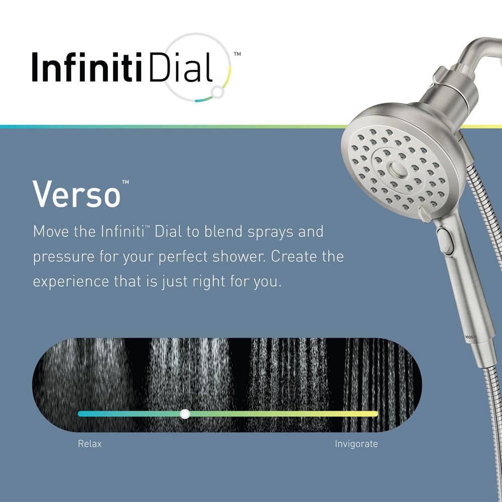 Nickel Handheld Shower Head with Magnetix Docking System