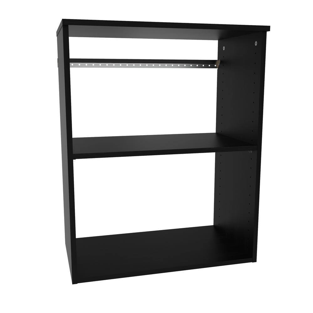 ClosetMaid 22 in Jewelry Storage Tray Accessory Drawer Organizer Wood 7 Slot Shelf Black
