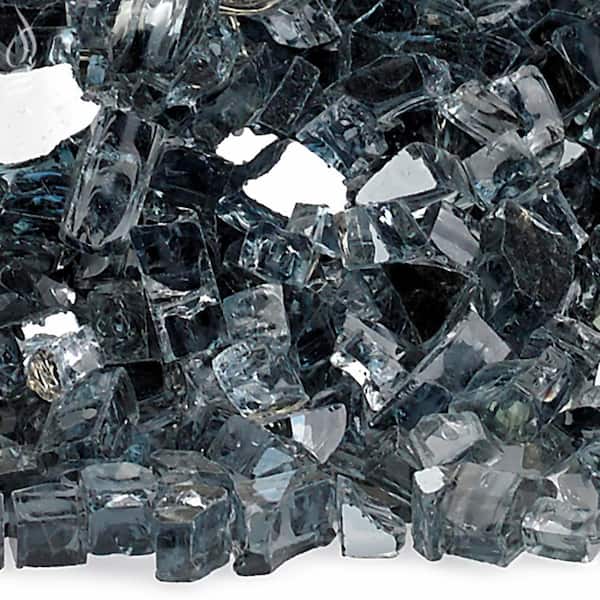 American Fire Glass 1/4 in. Gray Reflective Fire Glass 10 lbs. Bag