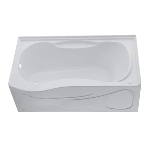 American Standard Monarch 5 ft. Left Hand Outlet Air Bath Tub with Integral Apron in White