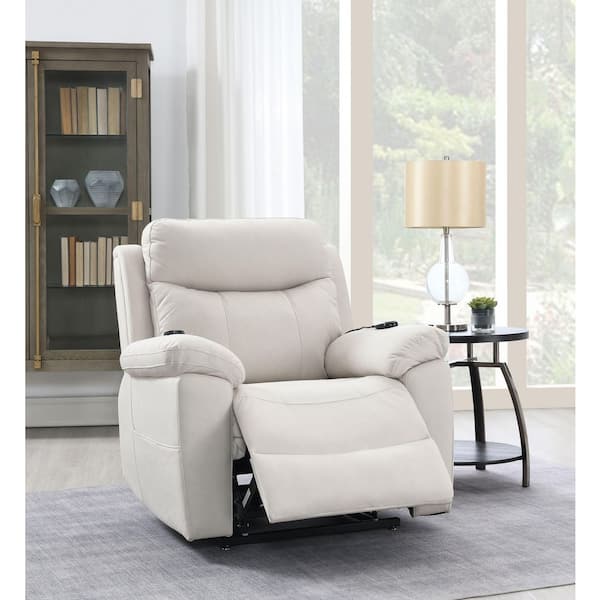 K1rico ACME FURNITUREアクメファニ Acme Furniture Chriki Beige Polished Microfiber Power Recliner w