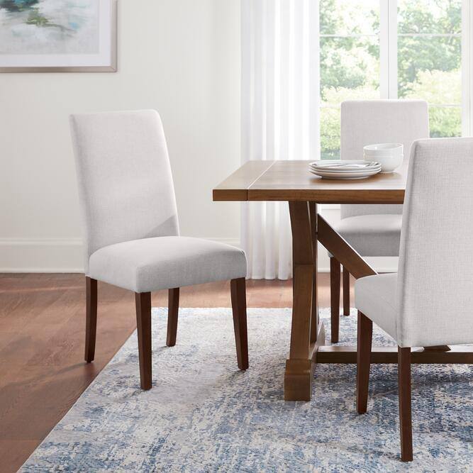 StyleWell Groston Biscuit Beige Upholstered Parsons Dining Chairs with