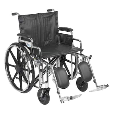 Sentra Extra Heavy Duty Wheelchair with Detachable Desk Arms and Elevating Legrest