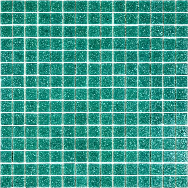 Apollo Tile Dune Glossy Jade Green 12 in. x 12 in. Glass Mosaic Wall and Floor Tile (20 sq. ft./case) (20-pack)