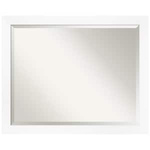 Cabinet White Narrow 31.25 in. H x 25.25 in. W Framed Wall Mirror
