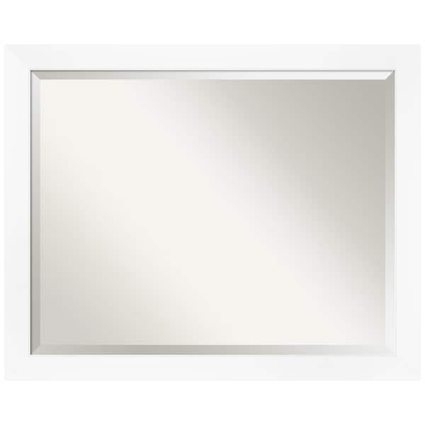 Amanti Art Cabinet White Narrow 31.25 in. H x 25.25 in. W Framed Wall Mirror