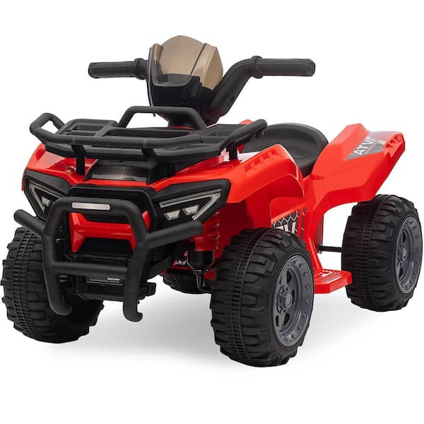 Kids ATV 4-Wheeler, 6V Ride on Toy Car for Toddlers Boys and Girls, 1.8 Mph Max Speed, Wear-Resistant Wheels, Red
