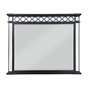 Varian II 42 in. H x 52 in. W Rectangle Black and Silver Mirror