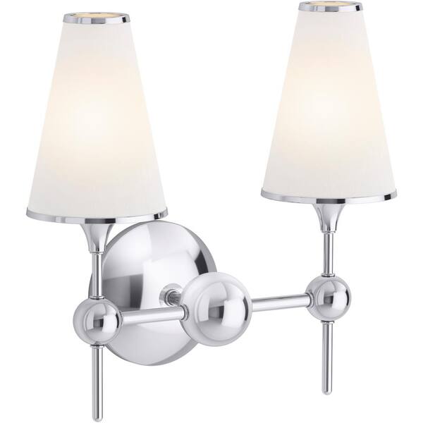 KOHLER Parohn 2-Light Polished Chrome Sconce