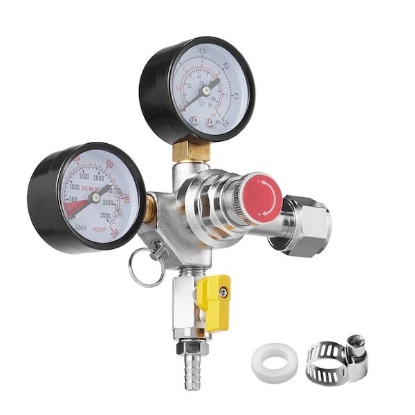 Double Gauge CO2 Regulator, Adjustable Pressure System with 0-60 PSI, Gas Regulator for Draft Beer Homebrew 2025 update