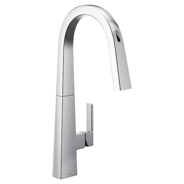 MOEN Nio Single-Handle Smart Touchless Pull Down Sprayer Kitchen Faucet with Voice Control and Power Clean in Chrome