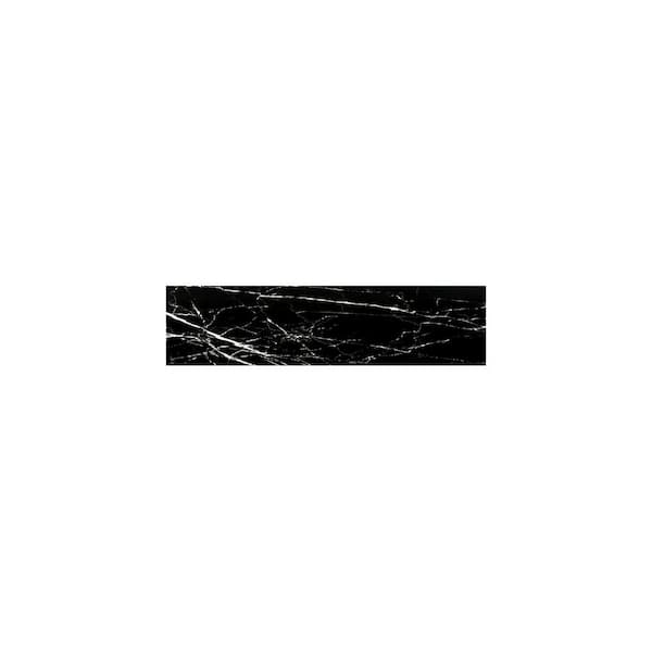 MS International Aashini Glossy Black 4 x 16 Ceramic Wall Tile