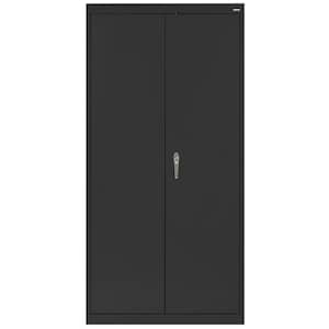 Classic Series Steel Combination Cabinet with Adjustable Shelves in Black (72 in. H x 36 in. W x 18 in. D)