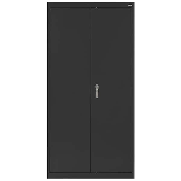 Sandusky Classic Series Steel Combination Cabinet with Adjustable Shelves in Black (72 in. H x 36 in. W x 18 in. D)
