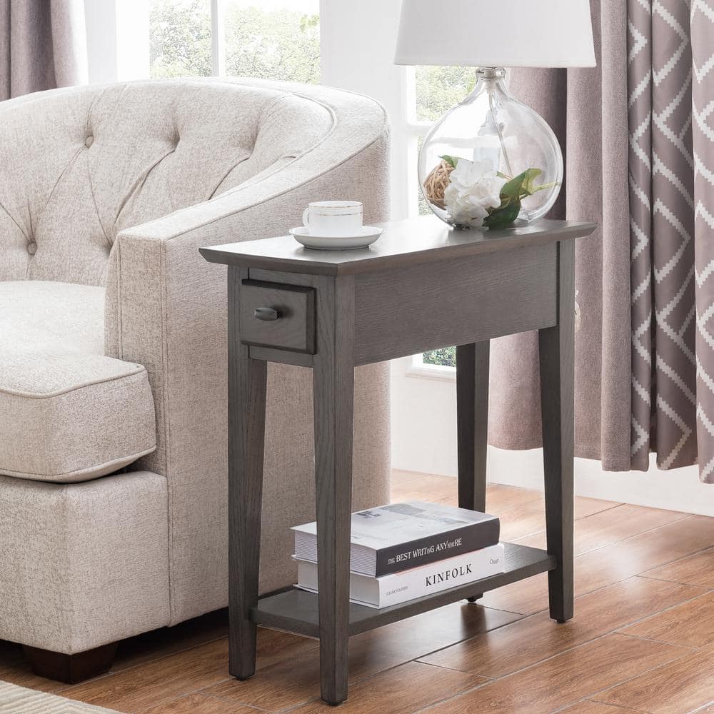 Leick Home Smoke Gray Chairside/Recliner Table 10071-GR - The Home