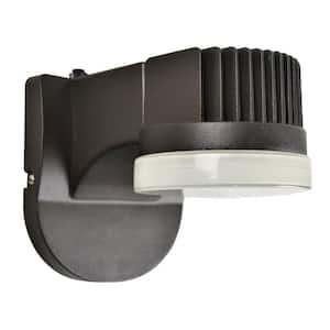 1 -Light Black Outdoor Integrated LED Wall Lantern Sconce