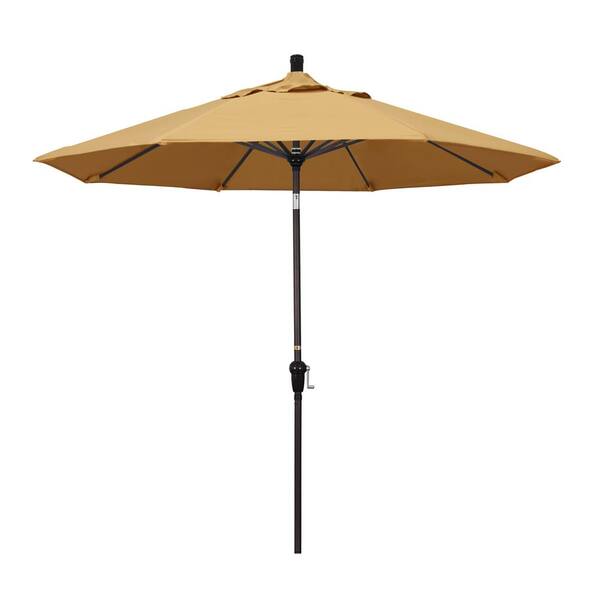 California Umbrella 9 ft. Bronze Aluminum Pole Market Aluminum Ribs ...