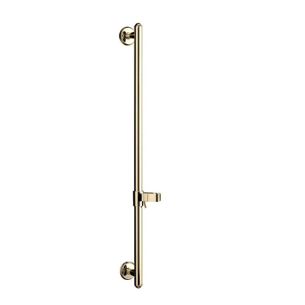 KOHLER 30 in. Brass Slide Bar in Vibrant French Gold K8524AF The Home Depot