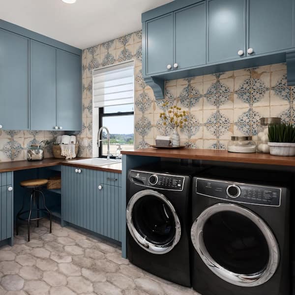 Artisan Azul Decor 13 in. x 13 in. Ceramic Floor and Wall Tile (12.0 sq. ft./Case)