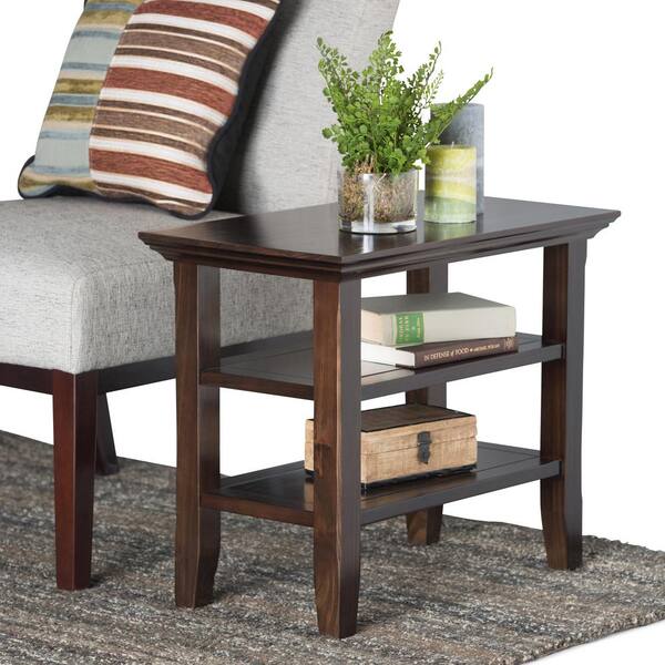 solid wood narrow end table