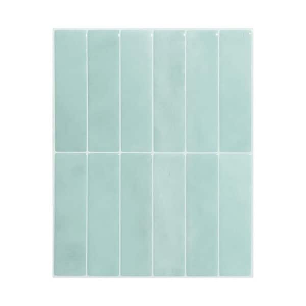 Blue Geometric Peel And Stick Tile Backsplash 3D Wallpaper Panel Pack of 5