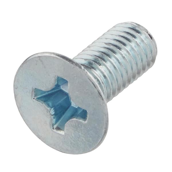 Everbilt M8-1.25x20mm Zinc Flat Head Phillips Drive Machine Screw 1-Piece