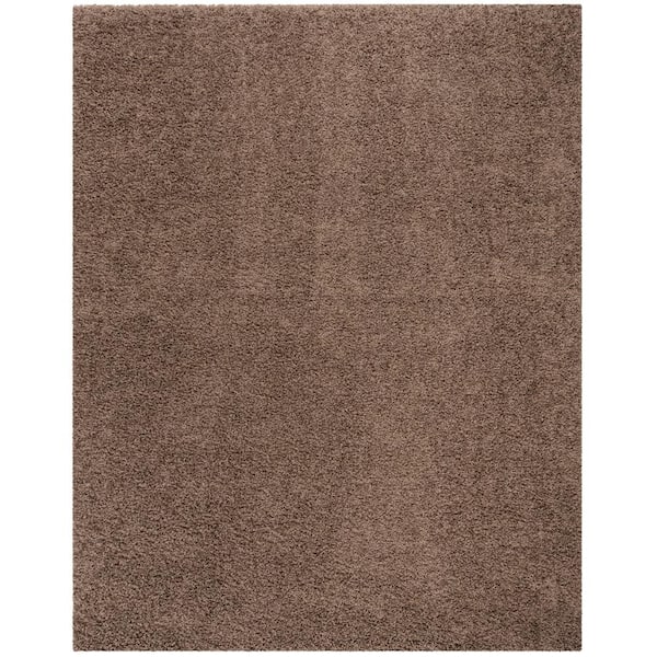 SAFAVIEH Athens Shag Taupe 8 ft. x 10 ft. Geometric Area Rug