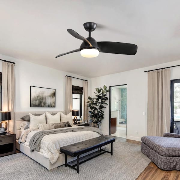 CACI Mall 42 in. Indoor Black Ceiling Fan Integrated LED with Light Kit and Remote Control Included CACI Mall 42 in. Indoor Black Ceiling Fan Integrated LED with Light Kit and Remote Control Included