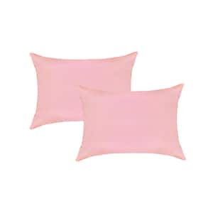 A1HC Waterproof Pink Flare 12 in. x 20 in. Outdoor Throw Pillow Covers Set of 2