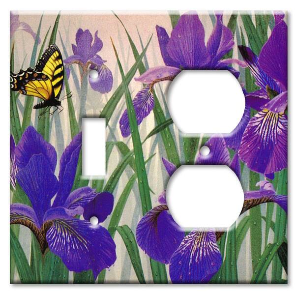 Art Plates Purple 2-Gang 1-Toggle/1-Duplex Wall Plate