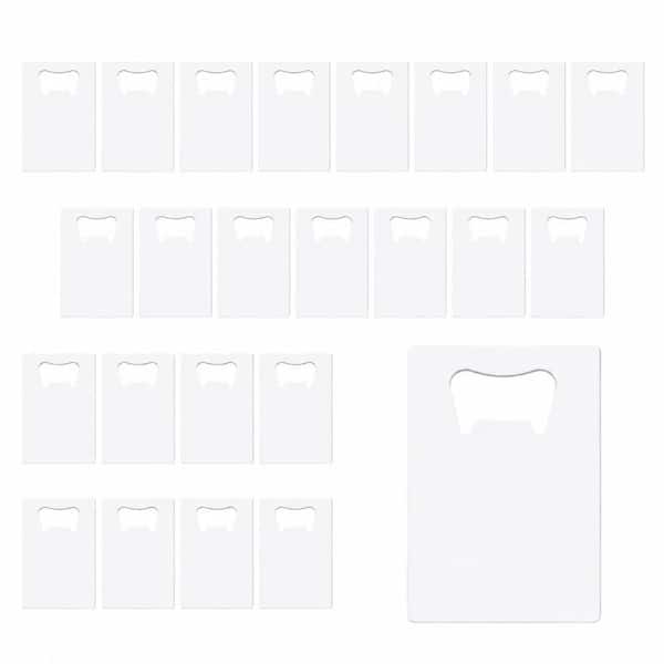 24-Piece Stainless Steel Sublimation Bottle Opener Blanks 3.35 x 2.09 in Credit Card Size for Custom