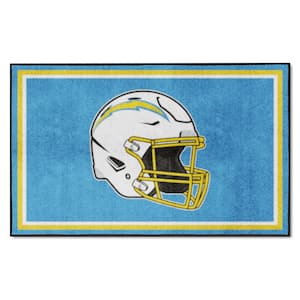 Los Angeles Chargers Blue 4 ft. x 6 ft. Plush Area Rug