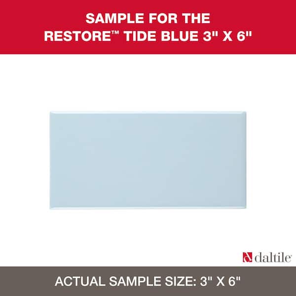 Restore Tide Blue 3 in. x 6 in. Glazed Ceramic Sample Tile