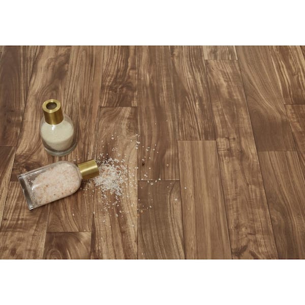 TrafficMaster Take Home Sample - Chocolate Brown Acacia Wood 10