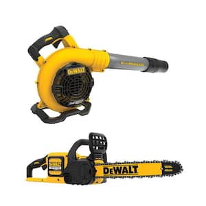60V MAX Cordless FLEXVOLT Chainsaw with Blower Combo Kit (2-Tool) with (1) 9.0Ah Battery and Charger Included