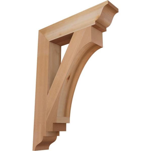 Ekena Millwork 3.5 in. x 28 in. x 20 in. Western Red Cedar Imperial Traditional Smooth Bracket