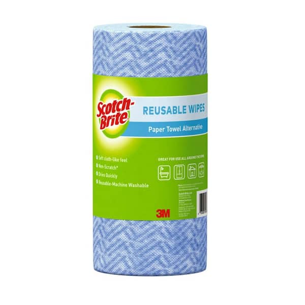 Scotch-Brite Blue Multi-Use Reusable Cloth Wipes (40 Perforated Cloths Per Roll)