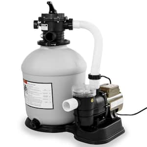 16 in. Sand Filter System with 3/4 HP 3100 GPH Above Ground Swimming Pool Pump