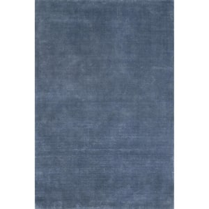 Arvin Olano Denim 12 ft. x 15 ft. Arrel Speckled Wool-Blend Indoor/Outdoor Patio Rug