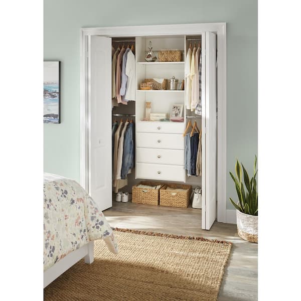Closet Evolution Ultimate 60 in. W - 96 in. W Rustic Grey Wood Closet  System GR19 - The Home Depot