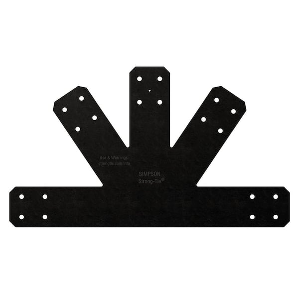 Simpson Strong-Tie Outdoor Accents Avant Collection 8:12 Pitch ZMAX, Black Powder-Coated Gable Plate