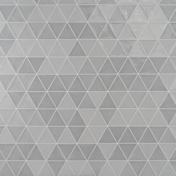 Ivy Hill Tile Siene Triangle Smoke Gray 5 in x 4 in x 9 mm Ceramic Wall Tile (30 Pieces/ 2.47 sqft/ Case)