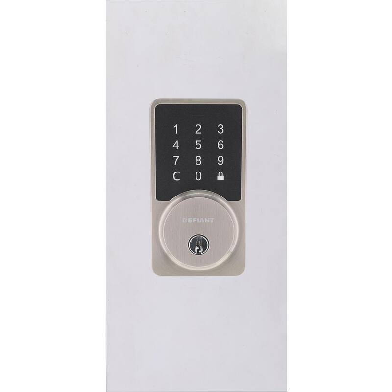 Square Satin Nickel Smart Wi-Fi Deadbolt Powered By Hubspace