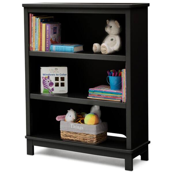 Delta Children Universal 3-Shelf Black Bookcase