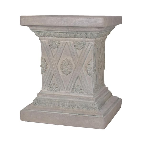 MPG 18 in. H Aged Granite Cast Stone Fiberglass Pedestal