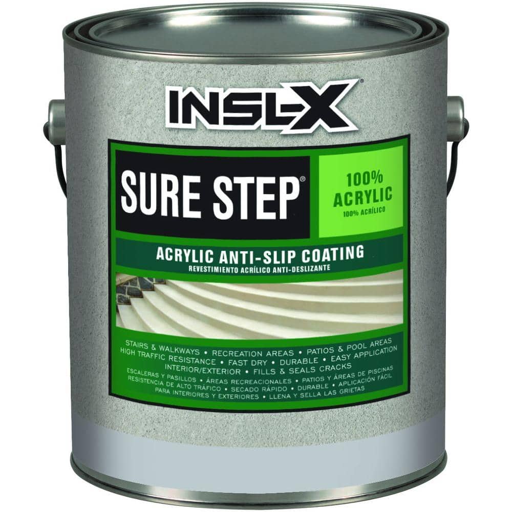 Miniatuur Gewoon Extractie Sure Step 1 gal. Clear Acrylic Anti-Slip Interior/Exterior Concrete Paint  SU-001 - The Home Depot